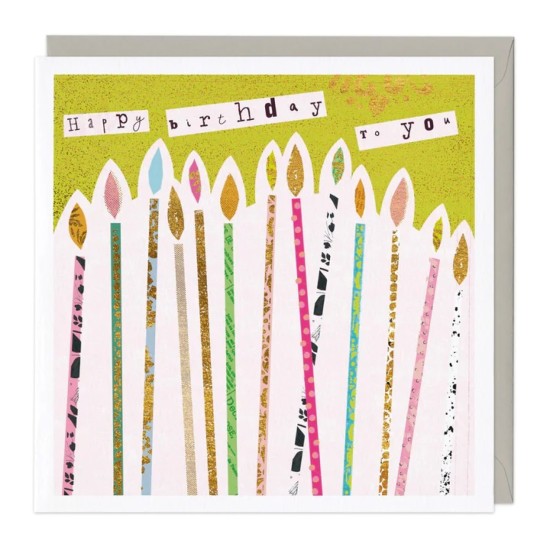 Whistlefish Card - Pattern Candles Birthday Card (DELIVERY TO EU ONLY)