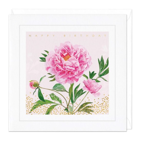 Whistlefish Card - Peony Birthday Card (DELIVERY TO EU ONLY)