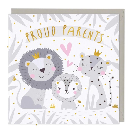 Whistlefish Card - Proud Parents New Baby Card (DELIVERY TO EU ONLY)