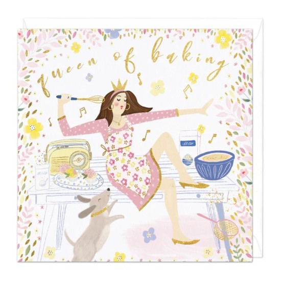Whistlefish Card - Queen of Baking Happy Birthday (DELIVERY TO EU ONLY)