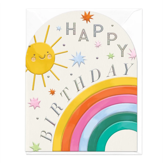 Whistlefish Card - Rainbow Birthday Arch Card