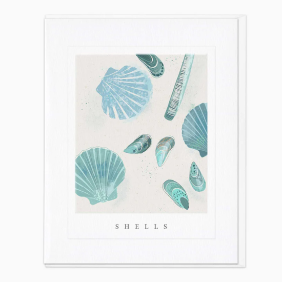 Whistlefish Card - Shells Seagrass Card