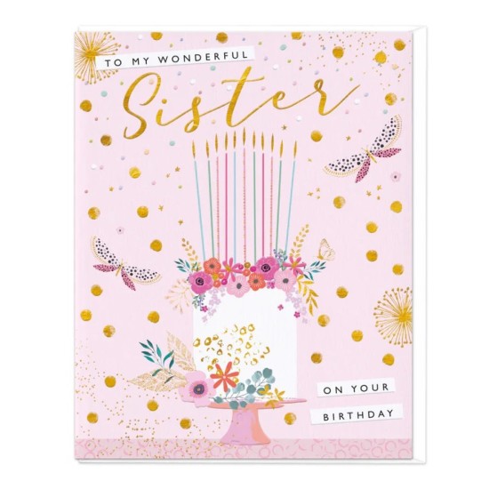 Whistlefish Card - Sister Cake Birthday Card (DELIVERY TO EU ONLY)