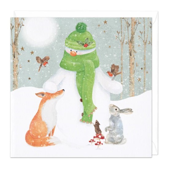 Whistlefish Card - Snowman, Fox, Rabbit and Mouse Card (DELIVERY TO EU ONLY)
