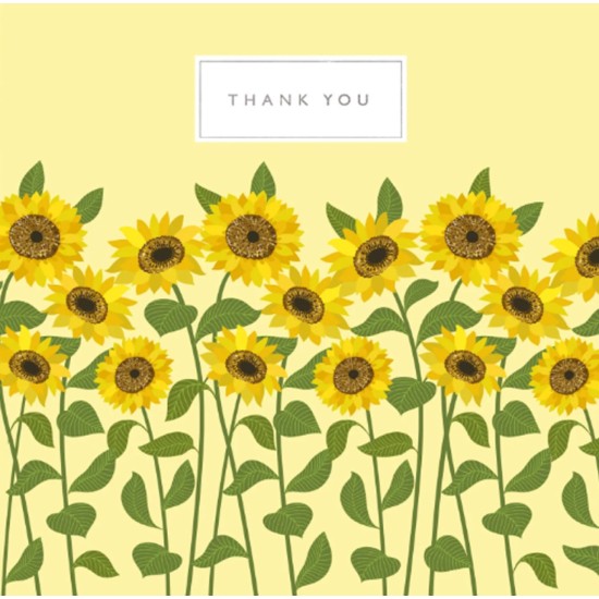 Whistlefish Card - Sunflowers Thank You Card (DELIVERY TO EU ONLY)