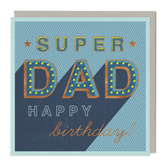 Whistlefish Card - Super Dad Birthday Card (DELIVERY TO EU ONLY)