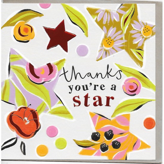 Whistlefish Card - Thanks You're a Star Card