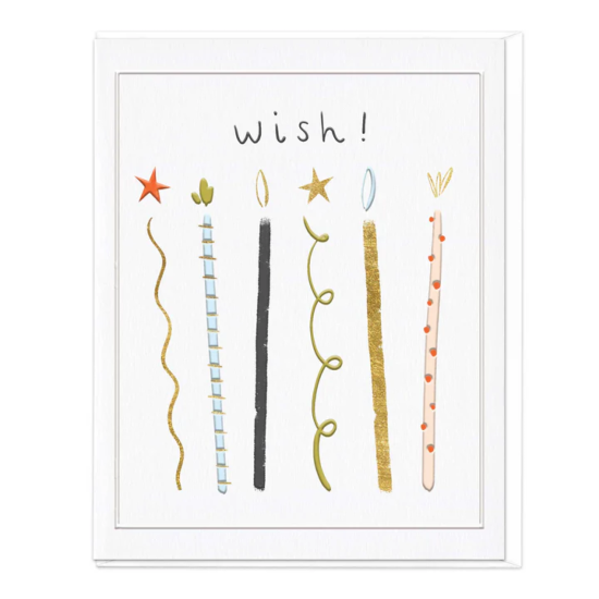 Whistlefish Card - Wish! Candles Birthday Card