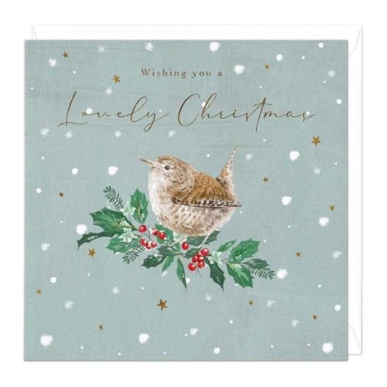 Whistlefish Card - Wishing You a Lovely Christmas Robin Card (DELIVERY TO EU ONLY)