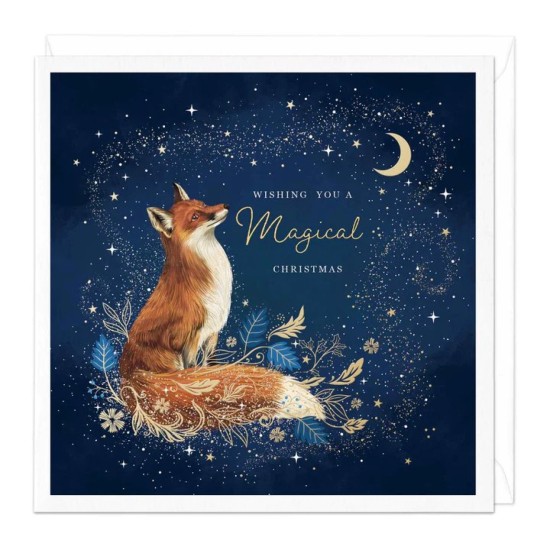 Whistlefish Card - Wishing You a Magical Christmas Fox Card (DELIVERY TO EU ONLY)