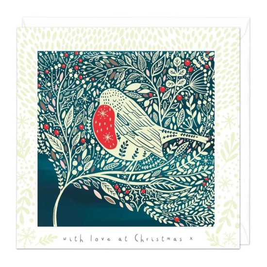 Whistlefish Card - With Love at Christmas Glow in the Dark Card (DELIVERY TO EU ONLY)
