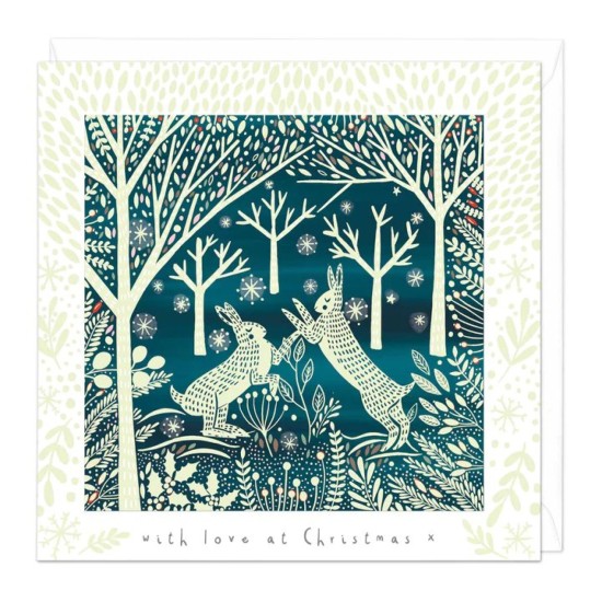Whistlefish Card - With Love at Christmas Glow in the Dark Reindeer Card (DELIVERY TO EU ONLY)