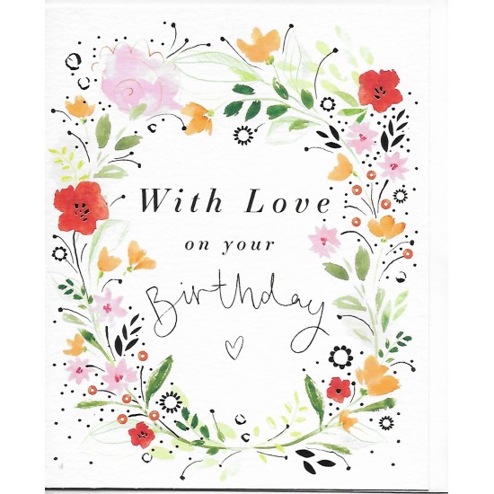 Whistlefish Card - With Love on  Your Birthday