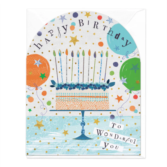 Whistlefish Card - Wonderful You Blue Birthday Card
