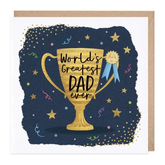 Whistlefish Card - Worlds Greatest Dad Card (DELIVERY TO EU ONLY)