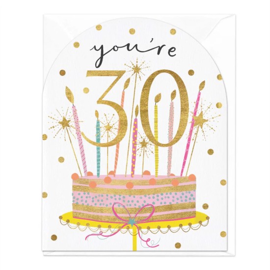 Whistlefish Card - You're 30 Birthday Cake arch card