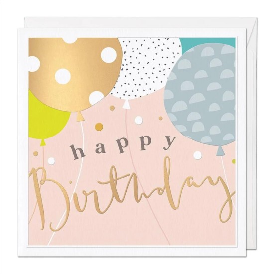 Whistlefish Card Large - Birthday Balloons Luxury Birthday Card (DELIVERY TO EU ONLY)