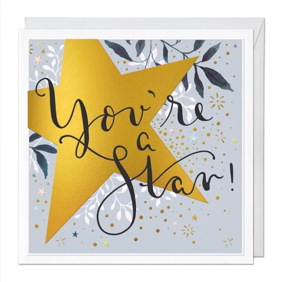 Whistlefish Card Large - You're a Star Luxury Birthday Card (DELIVERY TO EU ONLY)