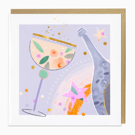 Whistlefish Card Large - Champagne Congratulations Luxury Card
