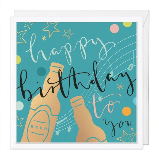 Whistlefish Card Large - Happy Birthday Beer Luxury Birthday Card (DELIVERY TO EU ONLY)