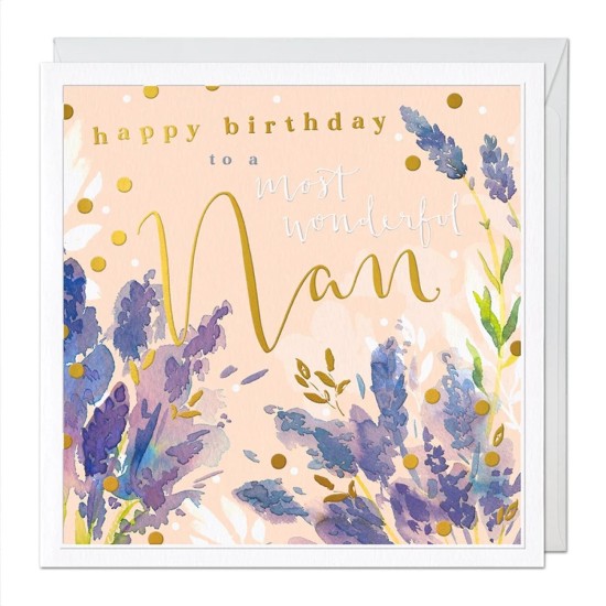 Whistlefish Card Large - Most Wonderful Nan Luxury Birthday Card (DELIVERY TO EU ONLY)