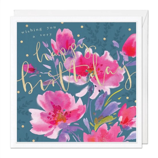 Whistlefish Card Large - Peony Luxury Birthday Card (DELIVERY TO EU ONLY)