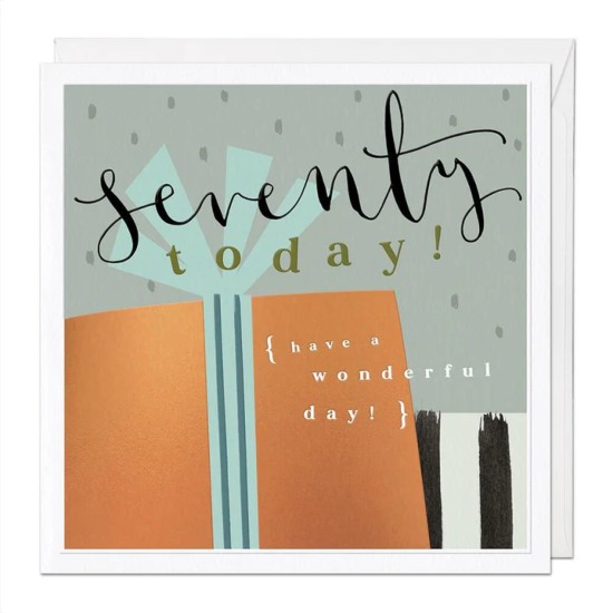 Whistlefish Card Large - Seventy 70 Today Luxury Birthday Card