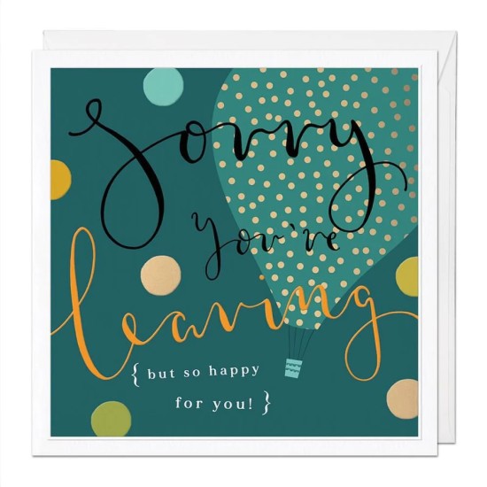 Whistlefish Card Large - Sorry You're Leaving Luxury Greeting Card (DELIVERY TO EU ONLY)