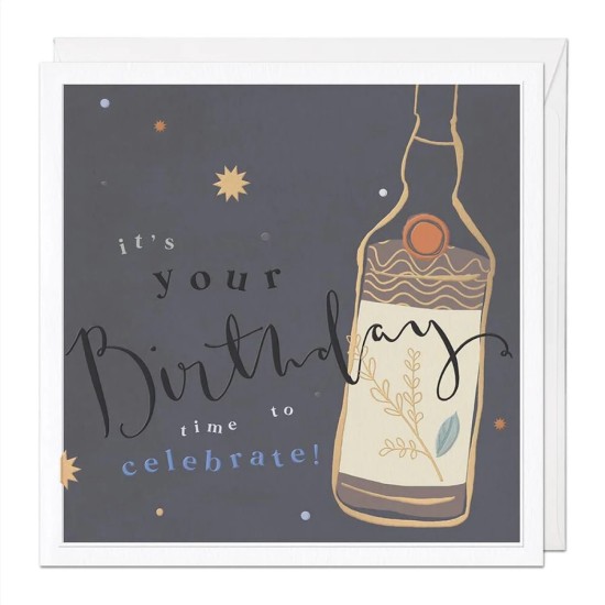 Whistlefish Card Large - Time To Celebrate Luxury Birthday Card (DELIVERY TO EU ONLY)