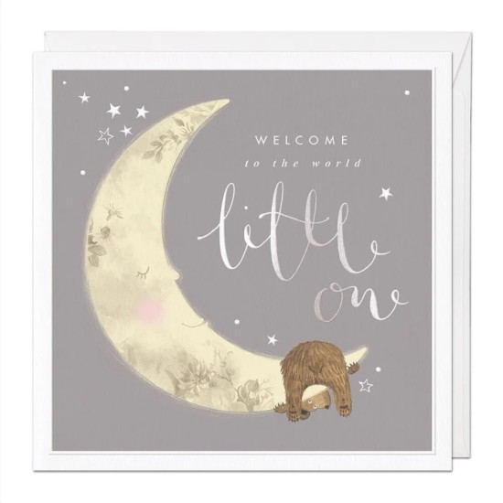 Whistlefish Card Large - Welcome Little One Luxury Greeting Card (DELIVERY TO EU ONLY)