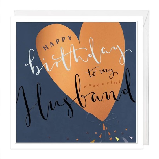 Whistlefish Card Large - Wonderful Husband Luxury Birthday Card (DELIVERY TO EU ONLY)