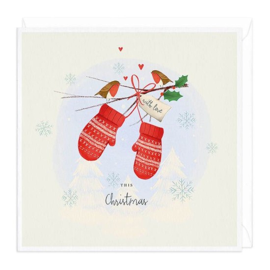 Whistlefish Christmas Card - Festive Mittens (DELIVERY TO EU ONLY)