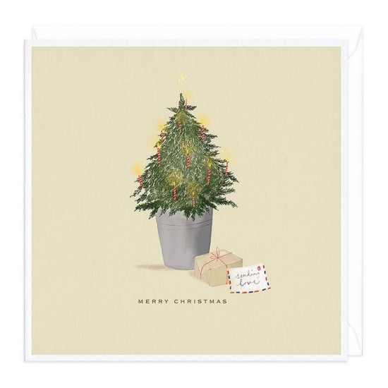 Whistlefish Christmas Card - Potted Tree (DELIVERY TO EU ONLY)