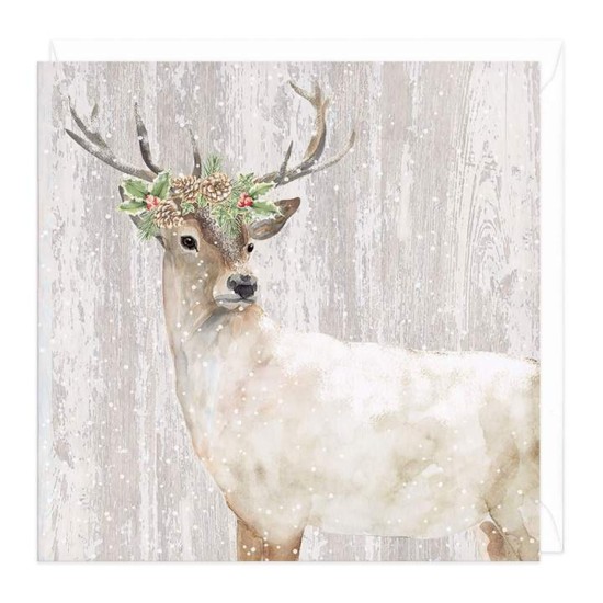 Whistlefish Christmas Card - Elegant Winter Stag (DELIVERY TO EU ONLY)