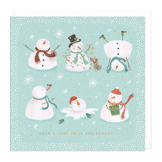 Whistlefish Christmas Card - Playful Snowmen (DELIVERY TO EU ONLY)