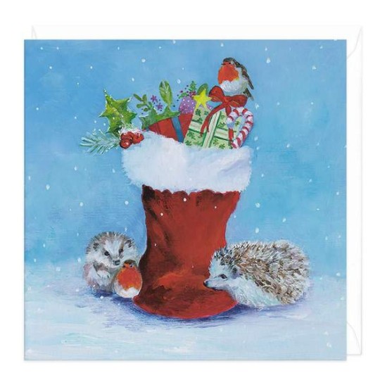Whistlefish Christmas Card - Christmas Stocking (DELIVERY TO EU ONLY)