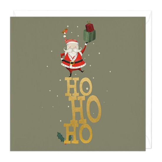 Whistlefish Christmas Card - Ho Ho Ho Santa (DELIVERY TO EU ONLY)