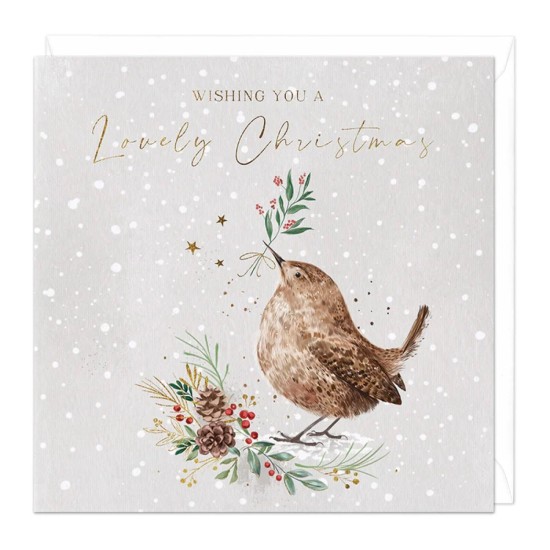 Whistlefish Christmas Card - Lovely Christmas Thrush (DELIVERY TO EU ONLY)