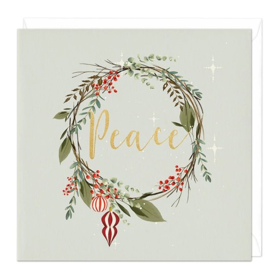 Whistlefish Christmas Card - Peace Wreath (DELIVERY TO EU ONLY)