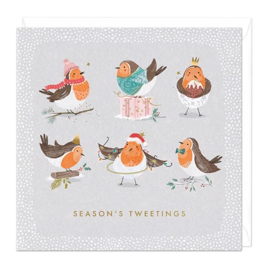 Whistlefish Christmas Card - Season's Tweetings (DELIVERY TO EU ONLY)