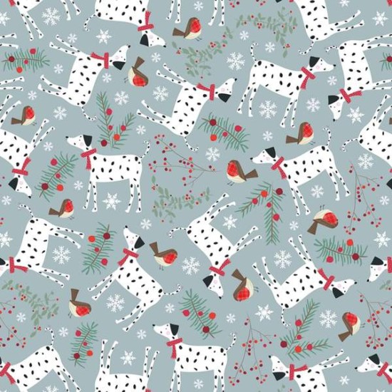 Whistlefish Christmas Sheet Wrap : Dalmatians (DELIVERY TO EU ONLY)