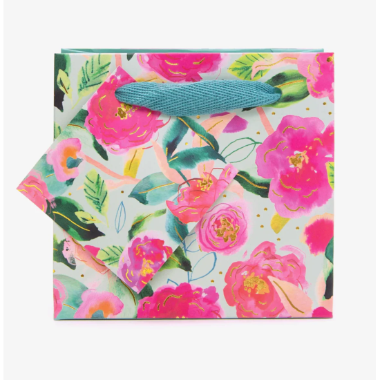 Whistlefish Gift Bag - Aqua Camellia Small Gift Bag