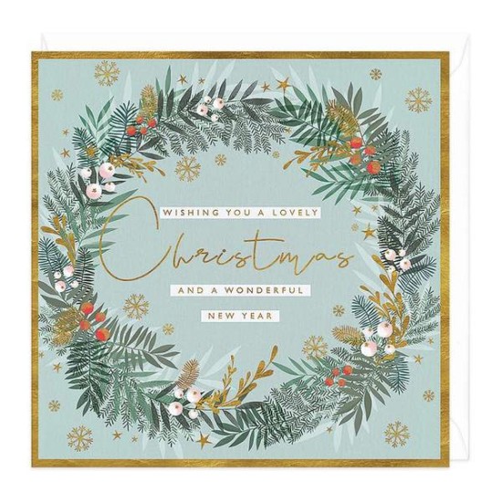 Whistlefish Christmas Card - Wreath (DELIVERY TO EU ONLY)
