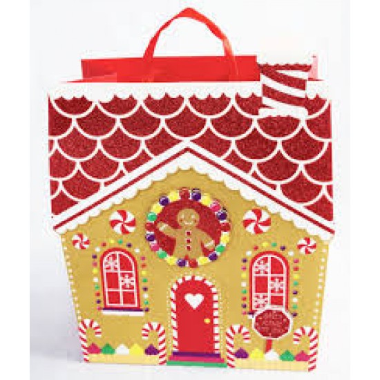 Christmas Gift Bag Medium - Gingerbread House (DELIVERY TO EU ONLY)